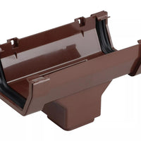 Osma Squareline Running Outlet Brown 100mm