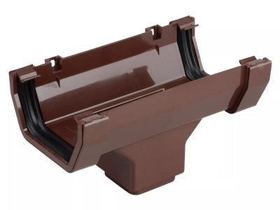 Osma Squareline Running Outlet Brown 100mm
