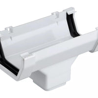 Osma Squareline Running Outlet White 100mm