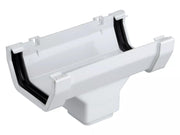 Osma Squareline Running Outlet White 100mm