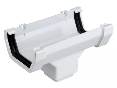Osma Squareline Running Outlet White 100mm