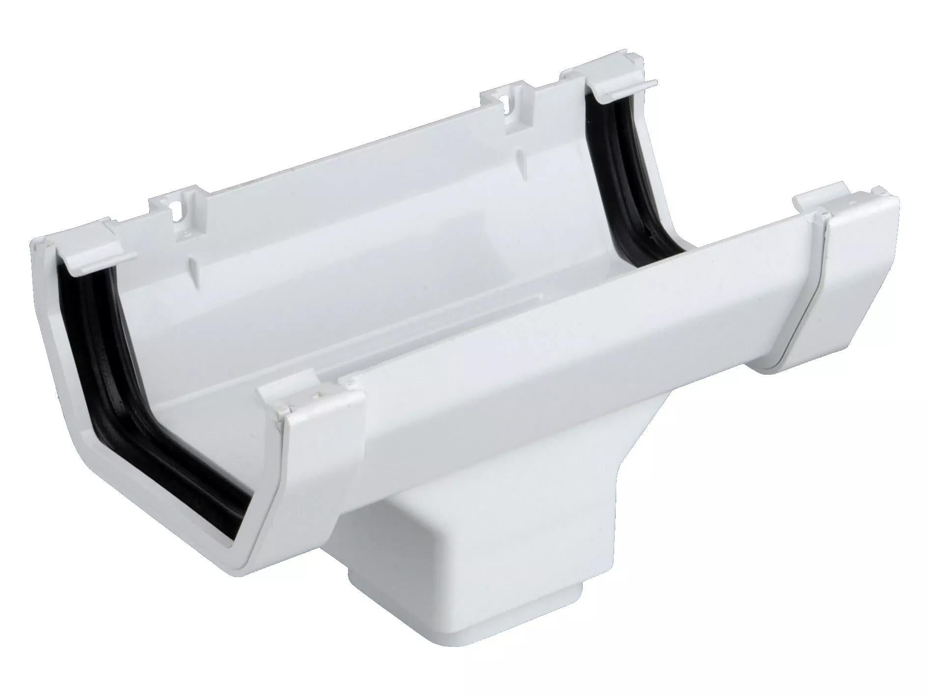 Osma Squareline Running Outlet White 100mm
