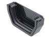 Osma Squareline Gutter Stopend External Black 100mm