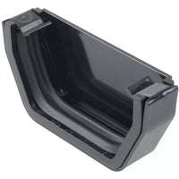 Osma Squareline Gutter Stopend External Black 100mm