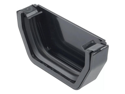 Osma Squareline Gutter Stopend External Black 100mm