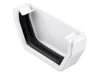 Osma Squareline Gutter Stopend External White 100mm