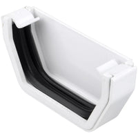 Osma Squareline Gutter Stopend External White 100mm