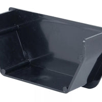 Osma Squareline Gutter Stopend Internal Black 100mm