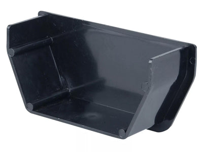 Osma Squareline Gutter Stopend Internal Black 100mm