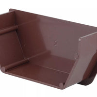 Osma Squareline Gutter Stopend Internal Brown 100mm