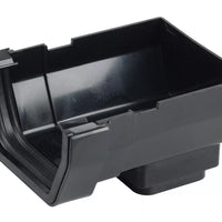 Osma Squareline Stopend Outlet Black 100mm