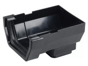 Osma Squareline Stopend Outlet Black 100mm