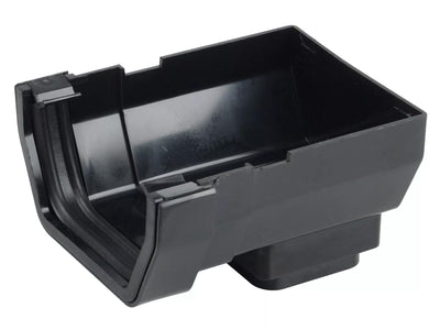 Osma Squareline Stopend Outlet Black 100mm