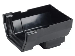 Osma Squareline Stopend Outlet Black 100mm