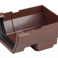 Osma Squareline Stopend Outlet Brown 100mm