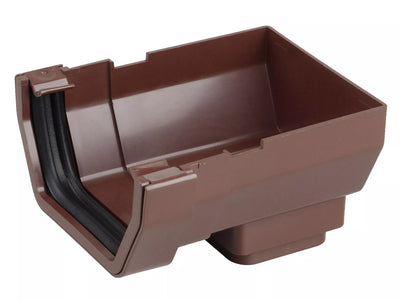 Osma Squareline Stopend Outlet Brown 100mm