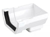 Osma Squareline Stopend Outlet White 100mm