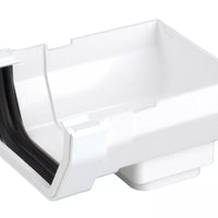 Osma Squareline Stopend Outlet White 100mm