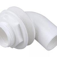 Osma Clearbore Overflow Tank Connector 90° White 21.5mm