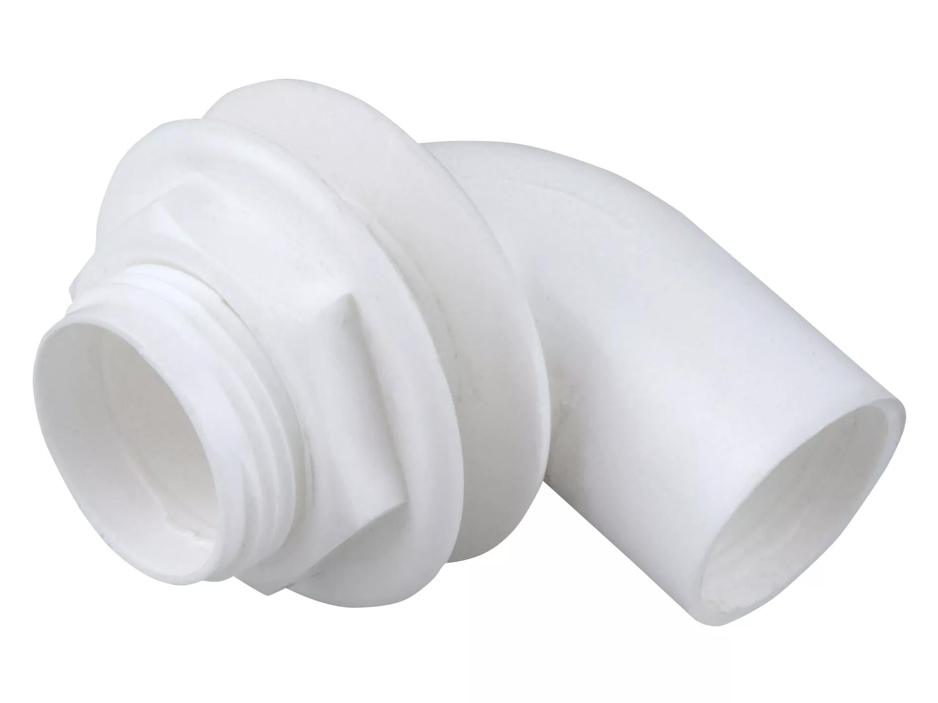 Osma Clearbore Overflow Tank Connector 90° White 21.5mm