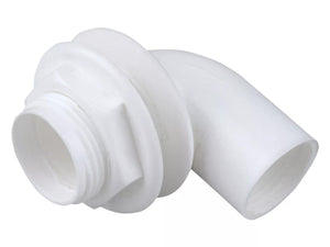 Osma Clearbore Overflow Tank Connector 90° White 21.5mm