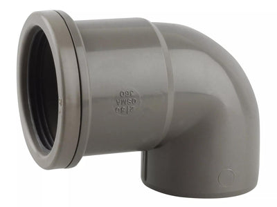 Osma Soil 110mm S/S Boss Adapt 90° Grey 50mm