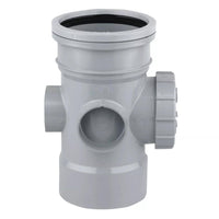 Osma Soil 160mm (S/SW) Bossed Access Pipe Grey