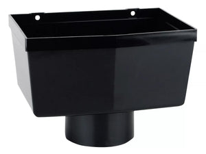 Osma Squareline Hopper Head Black 61mm