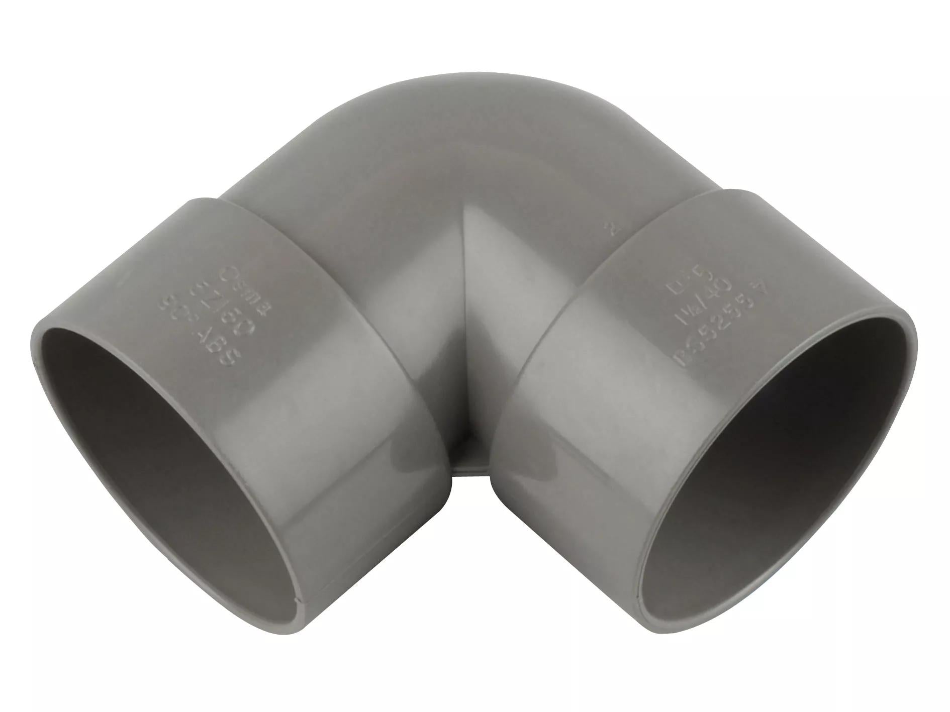 Osma Weld 32mm Knuckle Bend 90° Grey