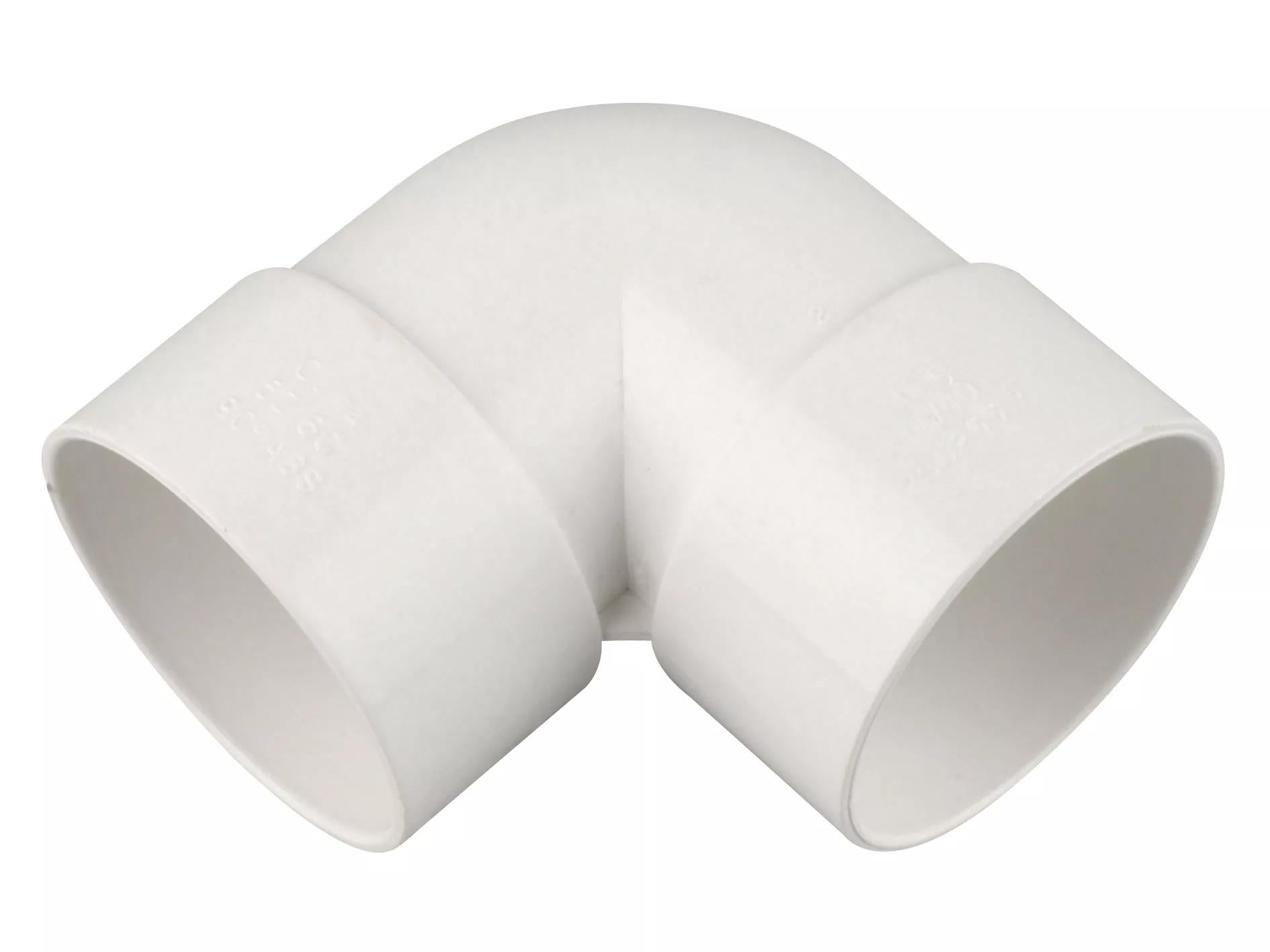 Osma Weld 32mm Knuckle Bend 90° White