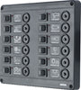 VETUS switch panel type P12 with 12 circuit breakers, 24 Volt
