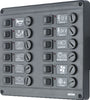 VETUS switch panel type P12 with 12 fuses, 24 Volt