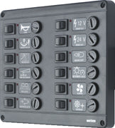 VETUS switch panel type P12 with 12 fuses, 24 Volt