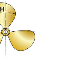VETUS 3-bladed propeller P3B, 13" x 12", left-handed (P3B13X12L)