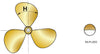 VETUS 3-bladed propeller P3B, 13" x 8", left-handed (P3B13X8L)