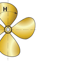 VETUS 4-bladed propeller P4E, 14" x 15", right-handed (P4E14X15R)