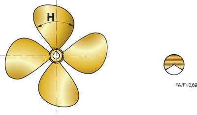 VETUS 4-bladed propeller P4E, 16