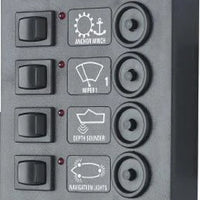 VETUS Switch panel type P6, 12V