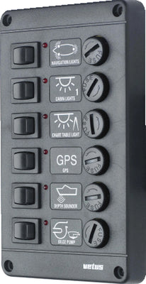 VETUS Switch panel type P6, 24V