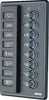 VETUS switch panel type P8F for 8 blade or automatic fuses, 12/24V