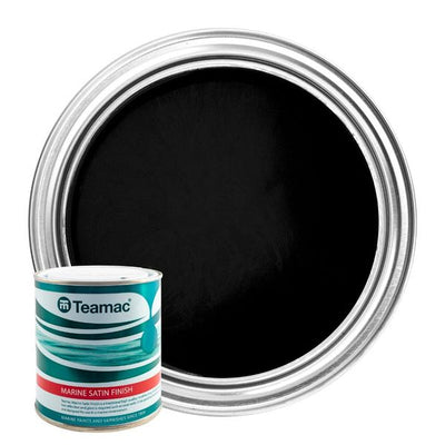 Teamac Marine Satin Paint in Black (1 Litre)