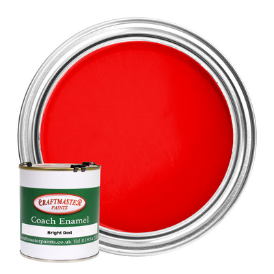 Craftmaster Coach Enamel Boat Paint in Bright Red (500ml)