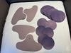 ASSORTED BAG OF HYPALON PATCHES GREY AND NAVY