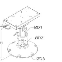 VETUS Pedestal gas rise (PCG3040)