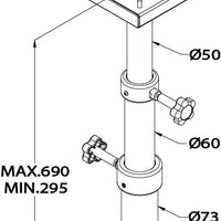 VETUS Telescopic pedestal (PCMS2969)