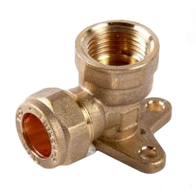 Securplumb Wall Plate Elbow 15mm x 1/2