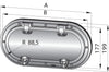 VETUS porthole, S/S (AISI 316), Area I, cut-outsize 322mm, including mosquito screen (PMS23A1)