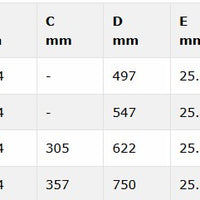 AY fittings Aluminium Tapered Stanchion - 4 Sizes available