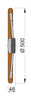 VETUS steering wheel with teak rim, 400 mm (PRO50T)