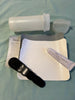 Inflatable boat tube Repair kit, white & grey fabric, glue  &  valve tool